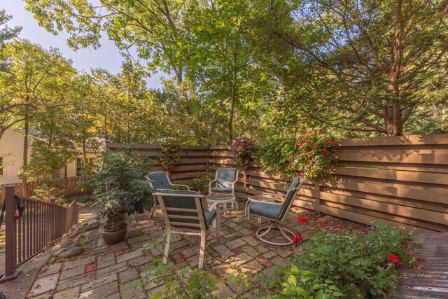 view of patio / terrace with a fenced backyard
