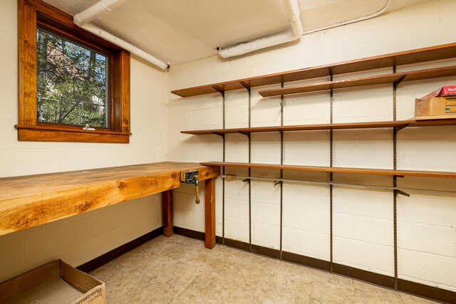 view of storage area