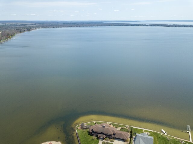 bird's eye view of a nearby body of water