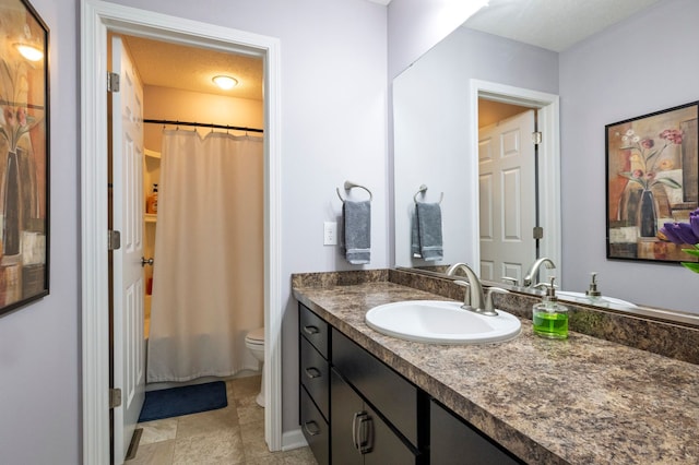 1813 Garfield St, Howell, MI 48855 - full bathroom featuring toilet, vanity, and curtained shower