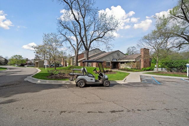 view of road with curbs