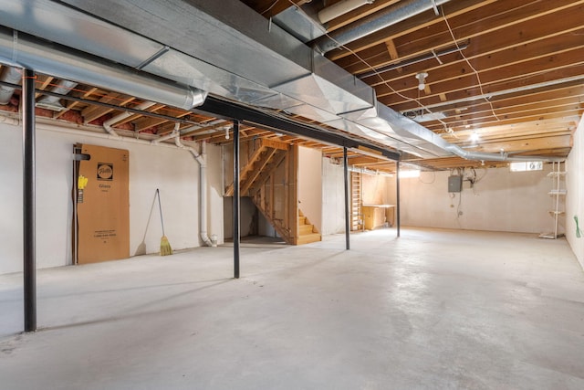 6360 Robison Ln, Saline, MI 48176 - unfinished basement featuring stairway