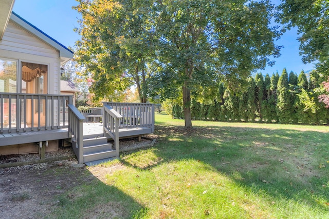 6360 Robison Ln, Saline, MI 48176 - view of yard featuring a deck