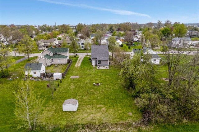 aerial view with a residential view