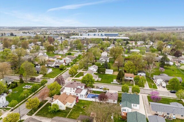 drone / aerial view with a residential view