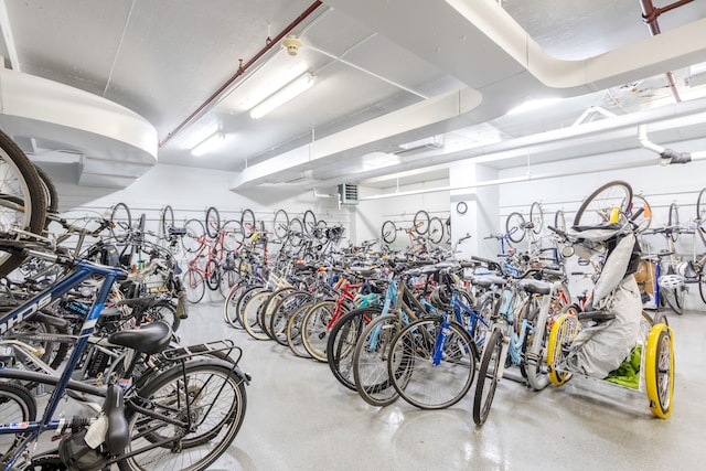 garage with bike storage
