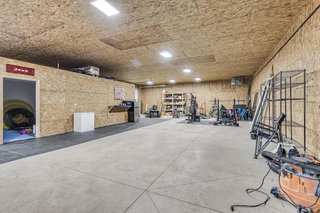 garage with visible vents
