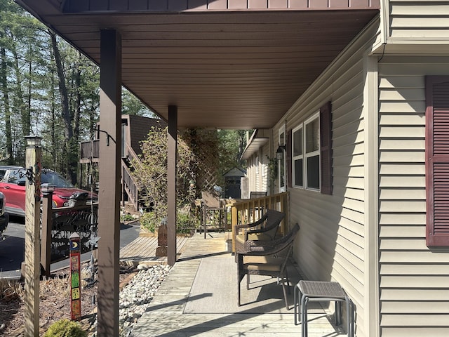 view of patio / terrace featuring a deck