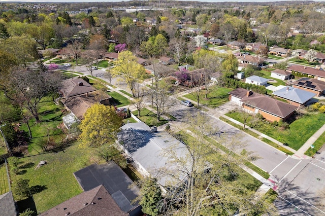 drone / aerial view with a residential view