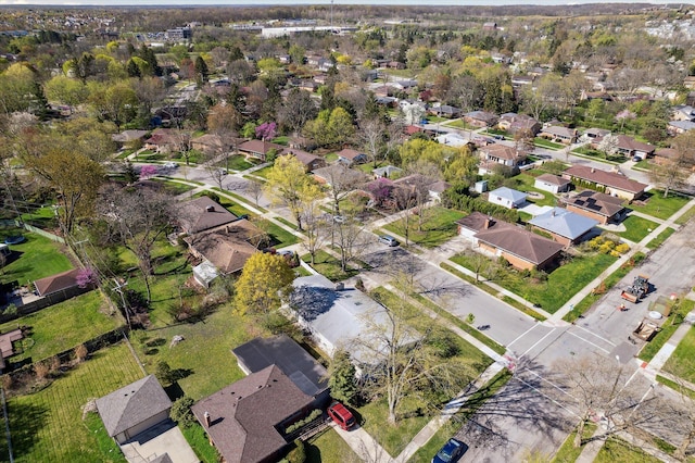 bird's eye view with a residential view