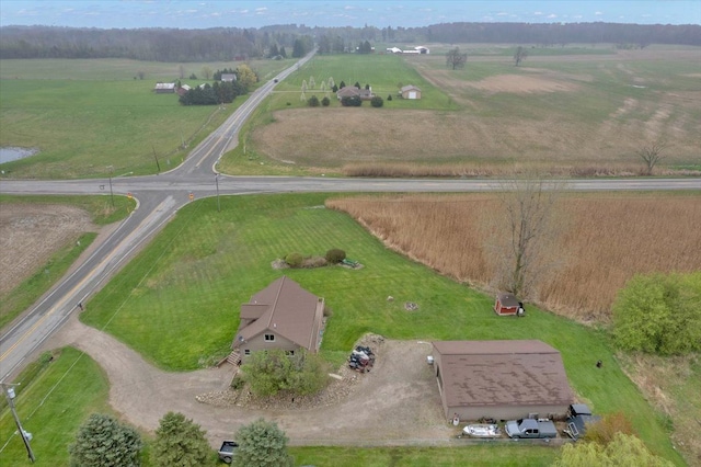 bird's eye view featuring a rural view