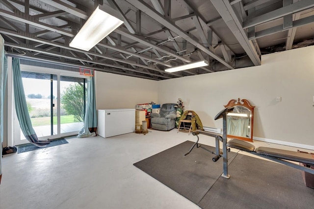 view of workout area
