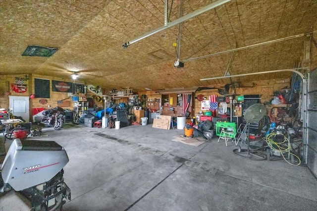 garage featuring a garage door opener
