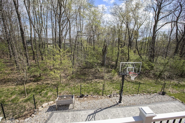 exterior space featuring fence