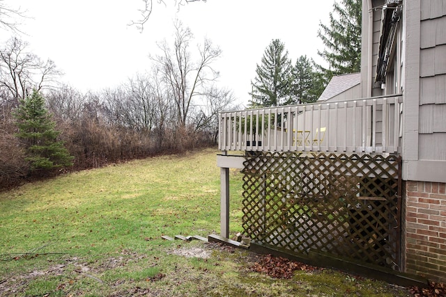 2204 Rivenoak Ct, Ann Arbor, MI 48103 - view of yard with a wooden deck