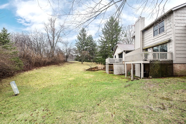 2204 Rivenoak Ct, Ann Arbor, MI 48103 - view of yard with a wooden deck