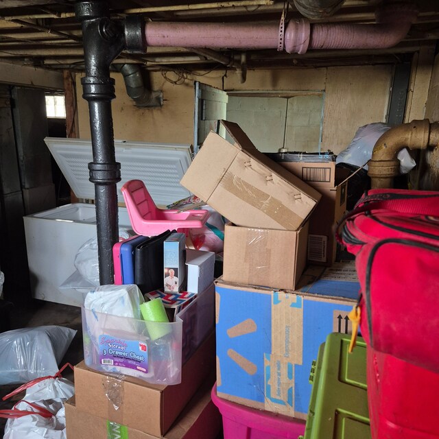 view of storage area
