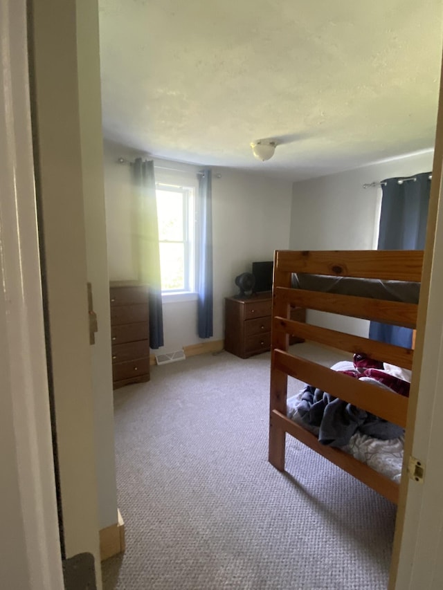307 N Court St, Stanton, MI 48888 - bedroom with light colored carpet, baseboards, and visible vents