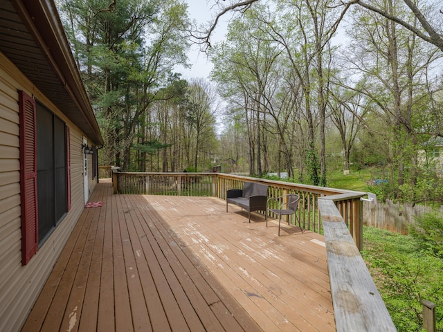 view of wooden deck