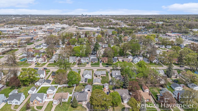 birds eye view of property featuring a residential view