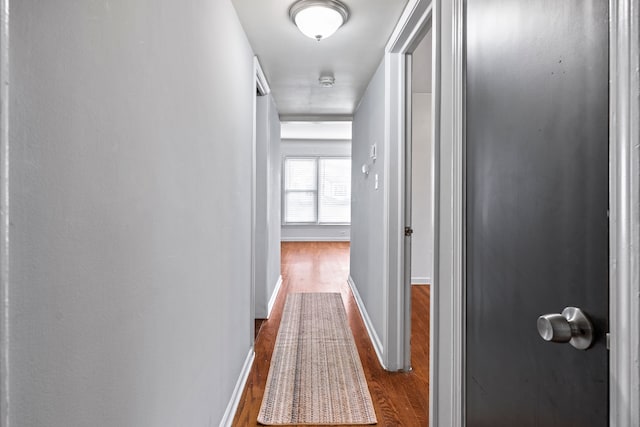 19157 Macarthur, Redford, MI 48240 - hall featuring dark wood-style floors and baseboards