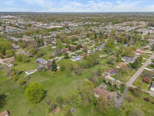 aerial view with a residential view