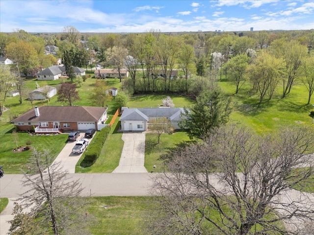 birds eye view of property featuring a residential view