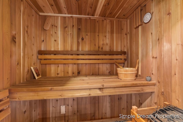 view of sauna