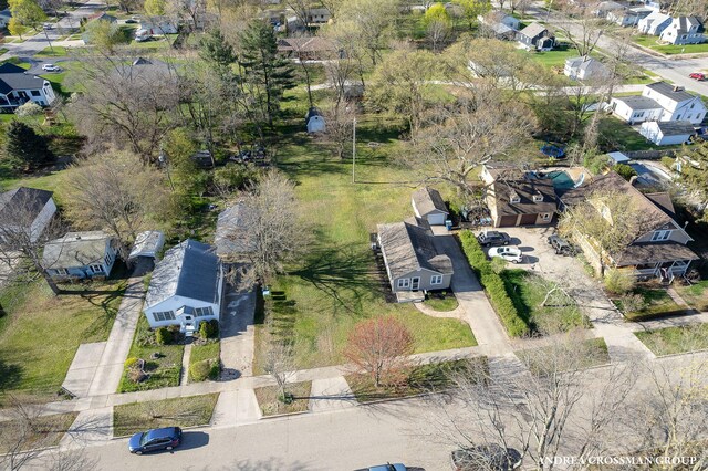bird's eye view with a residential view