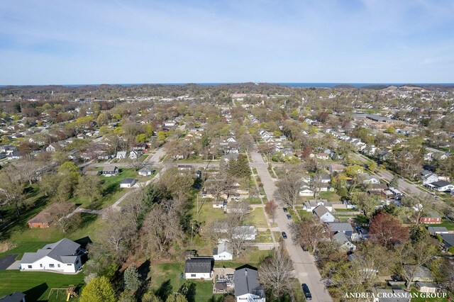 aerial view featuring a residential view