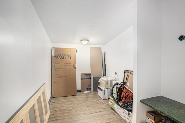 interior space with light wood finished floors