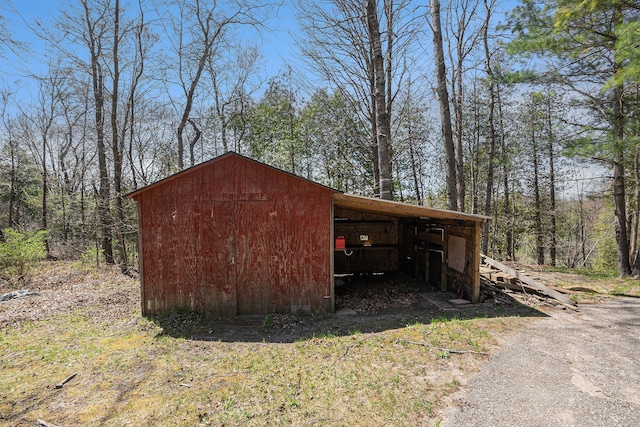 view of pole building