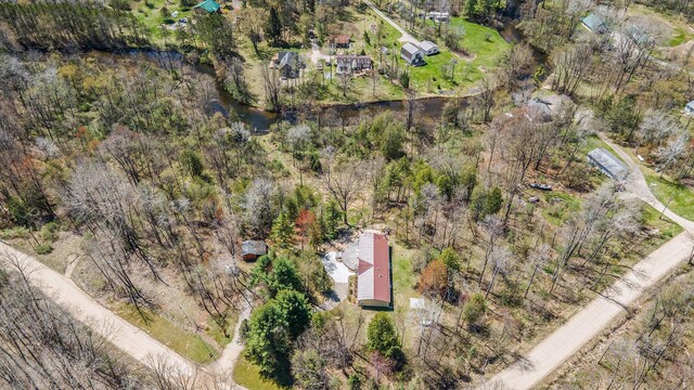 1499 N Apple Dr, White Cloud, MI 49349 - aerial view with a water view
