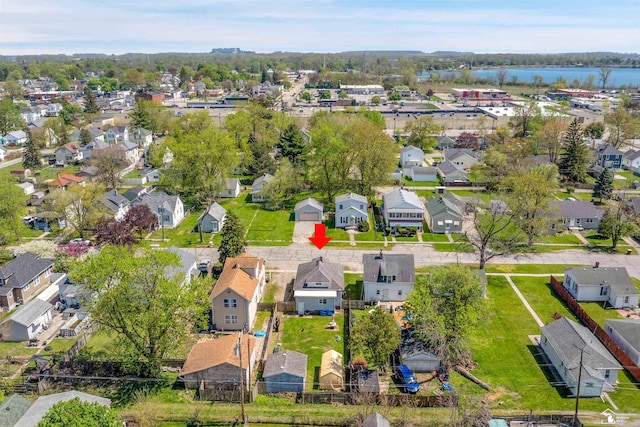 934 Smith St, Monroe, MI 48161 - bird's eye view with a residential view and a water view