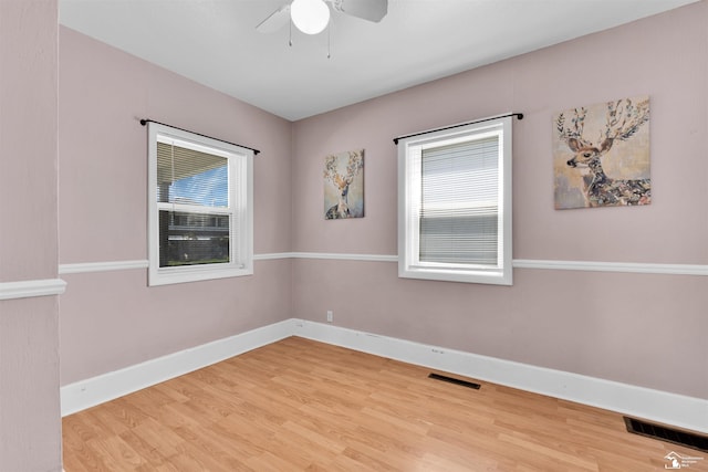 934 Smith St, Monroe, MI 48161 - unfurnished room with a wealth of natural light, a ceiling fan, and visible vents