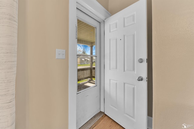 934 Smith St, Monroe, MI 48161 - doorway featuring light wood-style flooring