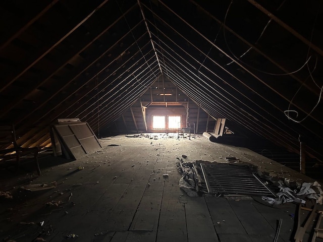 view of attic