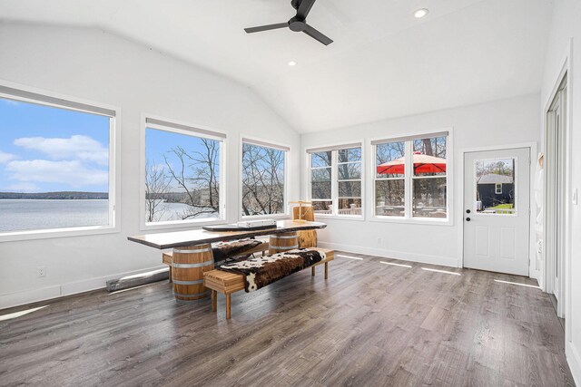 sunroom with plenty of natural light