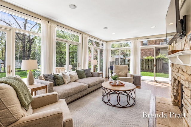 view of sunroom