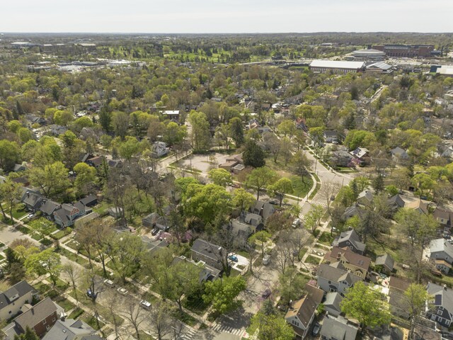 drone / aerial view with a residential view