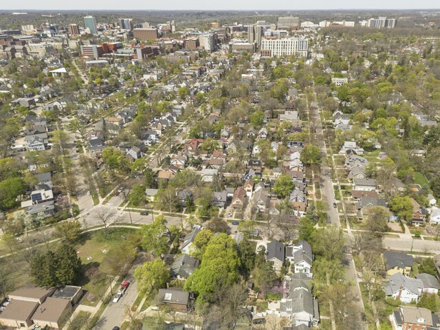 aerial view with a residential view