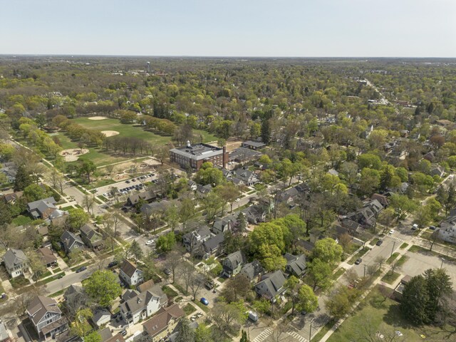 aerial view with a forest view