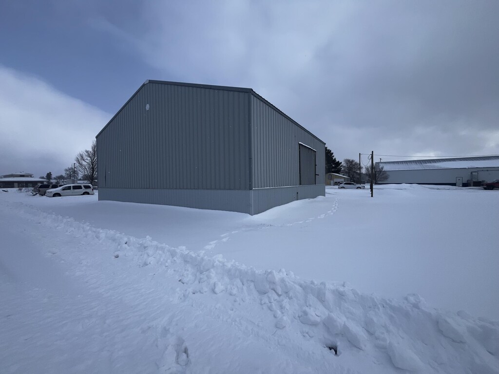 view of snow covered exterior