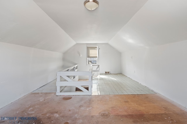 18626 Prevost St, Detroit, MI 48235 - additional living space featuring visible vents and vaulted ceiling