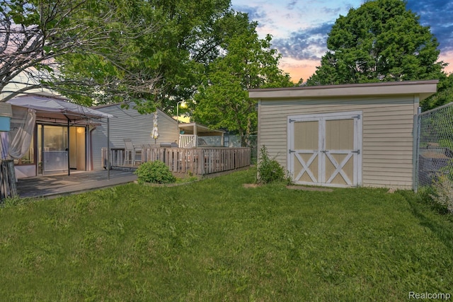 5304 E Frances Rd, Mount Morris, MI 48458 - view of yard featuring a wooden deck