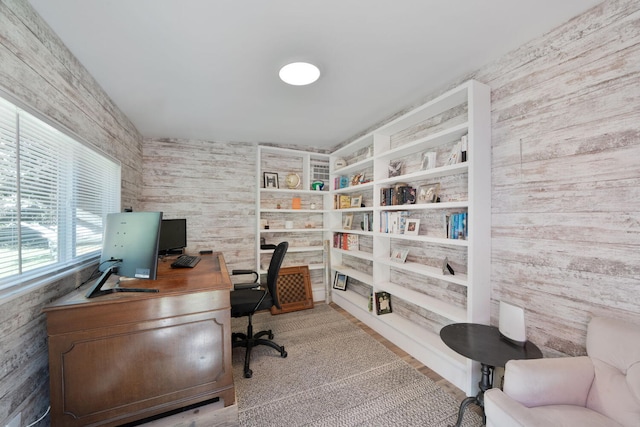 61412 Walnut St, Cassopolis, MI 49031 - home office featuring wooden walls