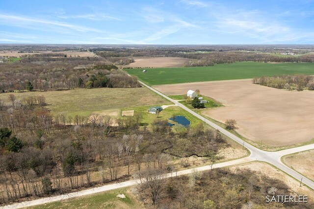 bird's eye view featuring a rural view