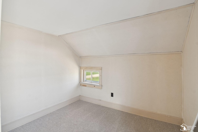 13280 Burt Rd, Pittsford, MI 49271 - spare room featuring baseboards, vaulted ceiling, and carpet flooring