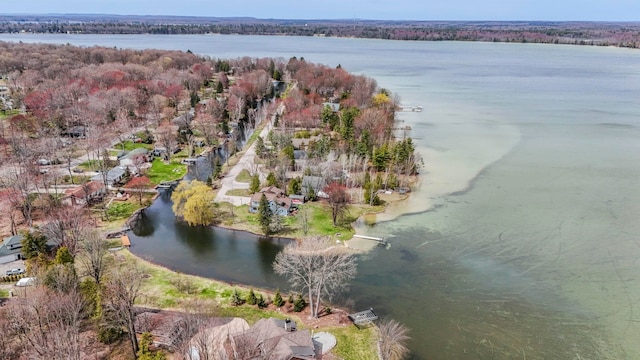 7734 N Shore Ct, Grawn, MI 49637 - aerial view featuring a water view