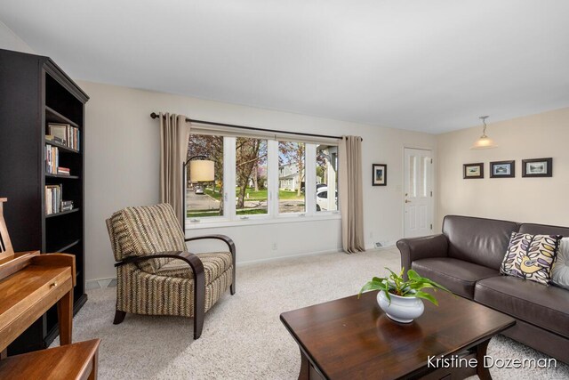 view of carpeted living room